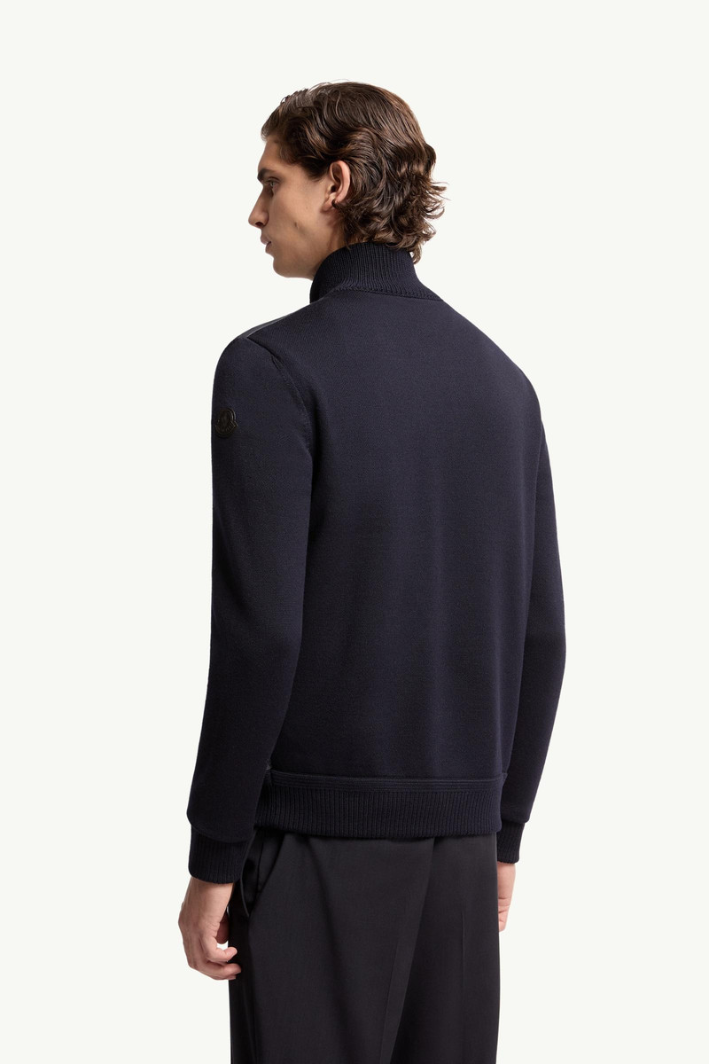 Padded Zip-Up Wool Cardigan 5
