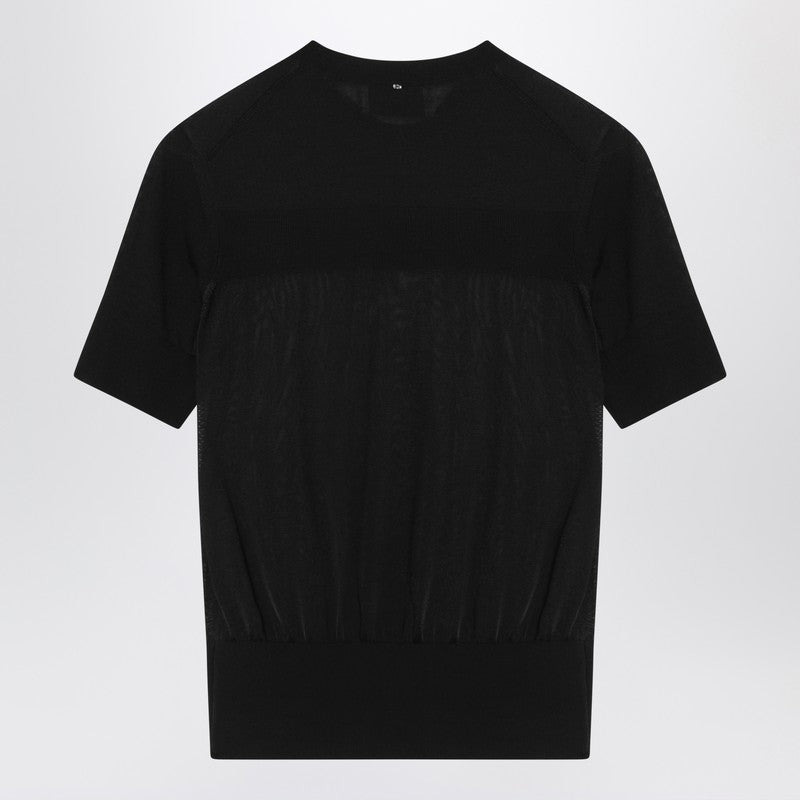 Sportmax Black T-Shirt In Viscose And Wool Women - 2