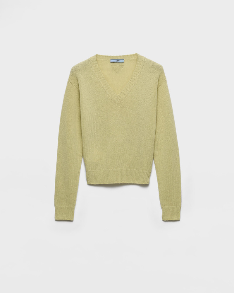 Wool and cashmere V-neck sweater 1