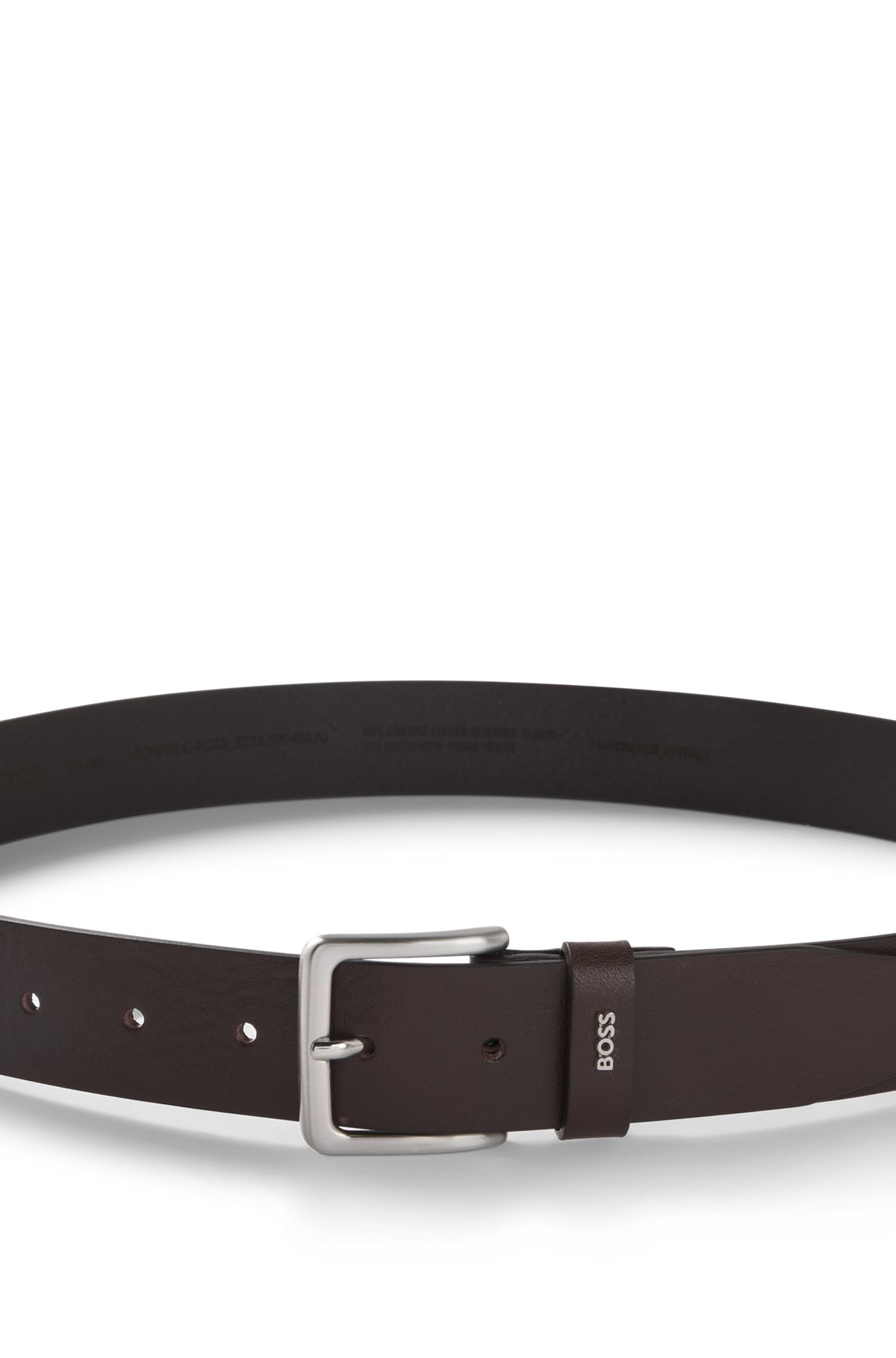 LEATHER BELT WITH LOGO KEEPER - 4