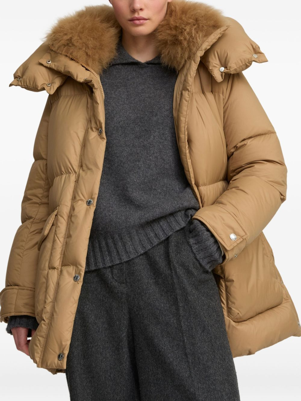 hooded down coat - 2
