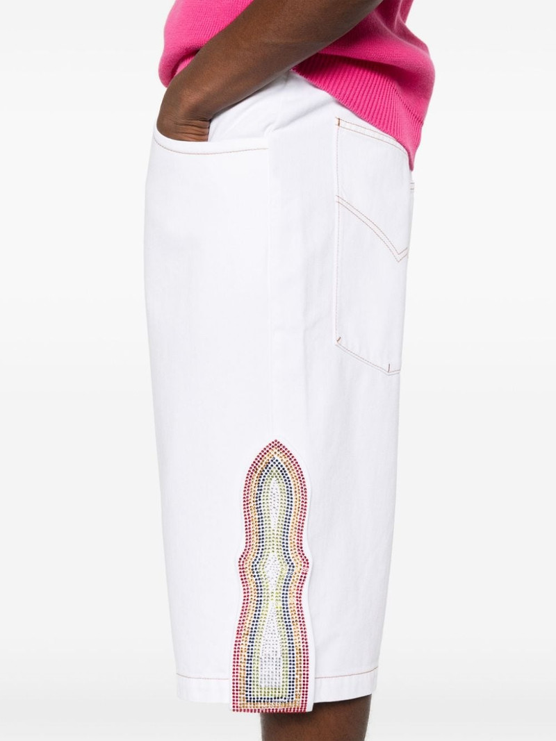 crystal-embellished denim shorts 5