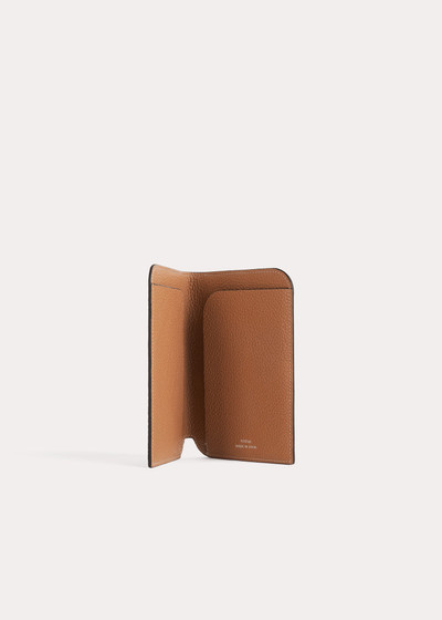 Totême Monogram leather passport holder tan grain outlook