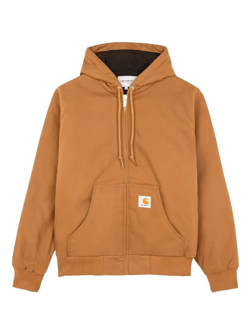 logo-patch hooded jacket 1