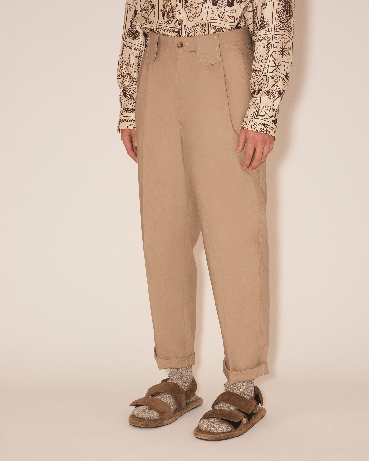 MATS - Light poplin pants - Stone - 5