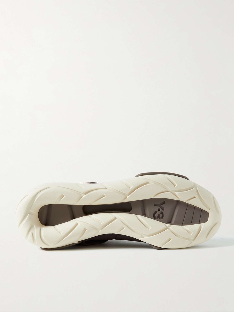 Qasa Suede-Trimmed 내오프렌과 웨빙 상판 Sneakers 7