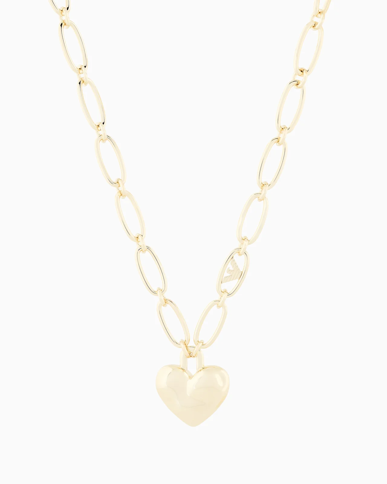 GOLD-TONE BRASS PENDANT NECKLACE - 1