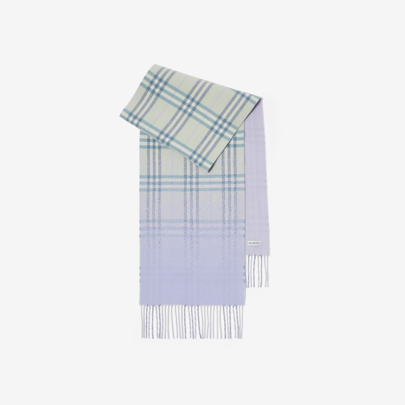 Gradient Check Cashmere Scarf 1