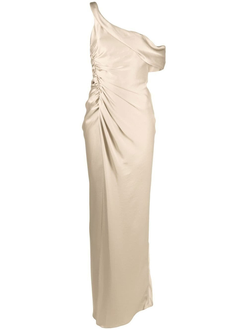 one-shoulder satin maxi dress 1