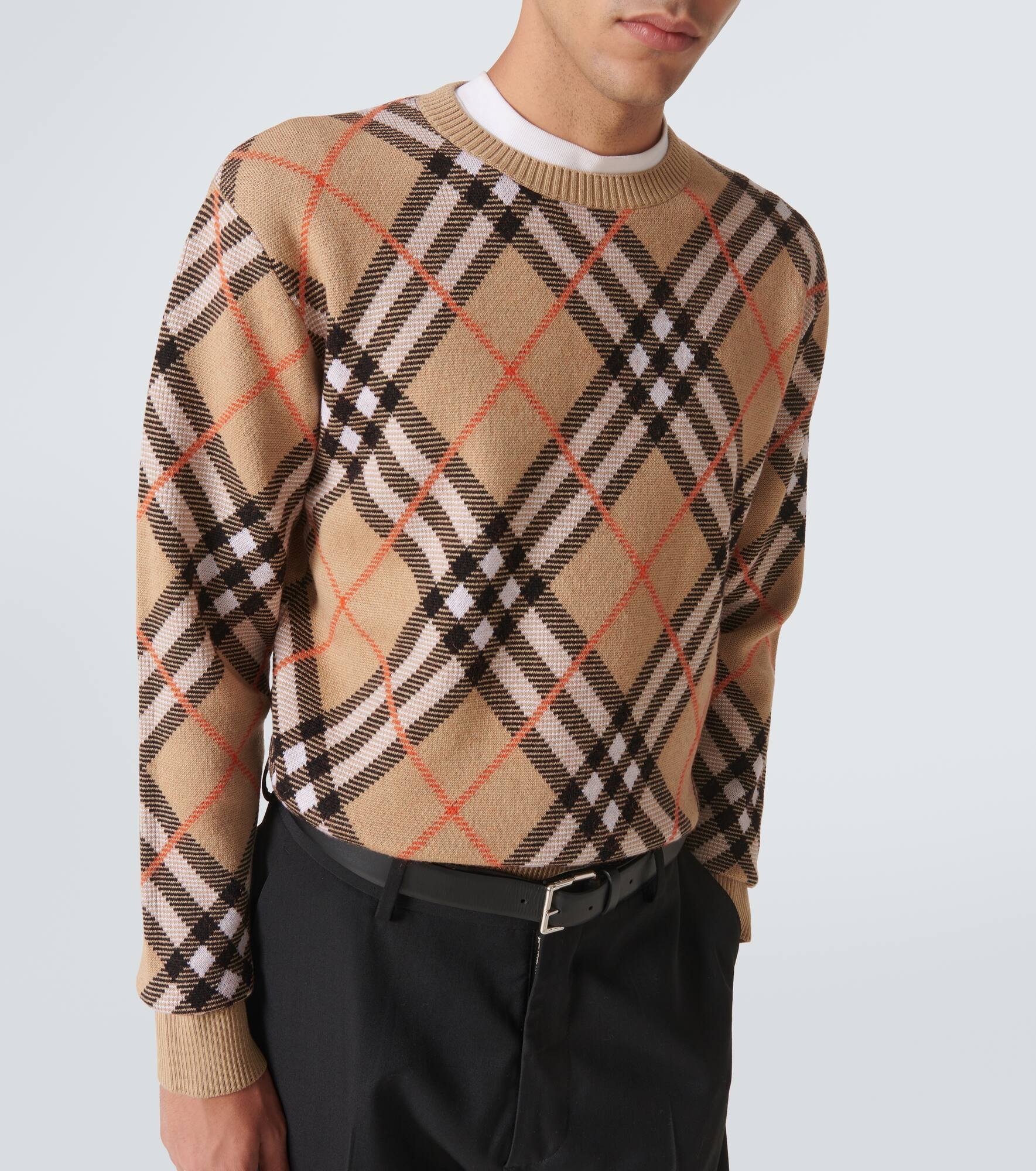 Burberry Check wool-blend sweater - 5