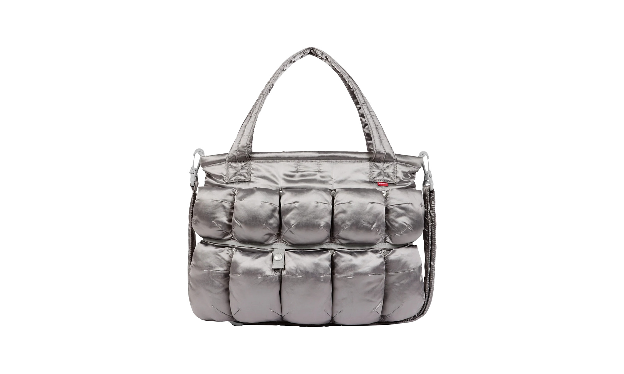Marithé + François Girbaud Pokachu Puffer Tote Bag "Silver" - 3