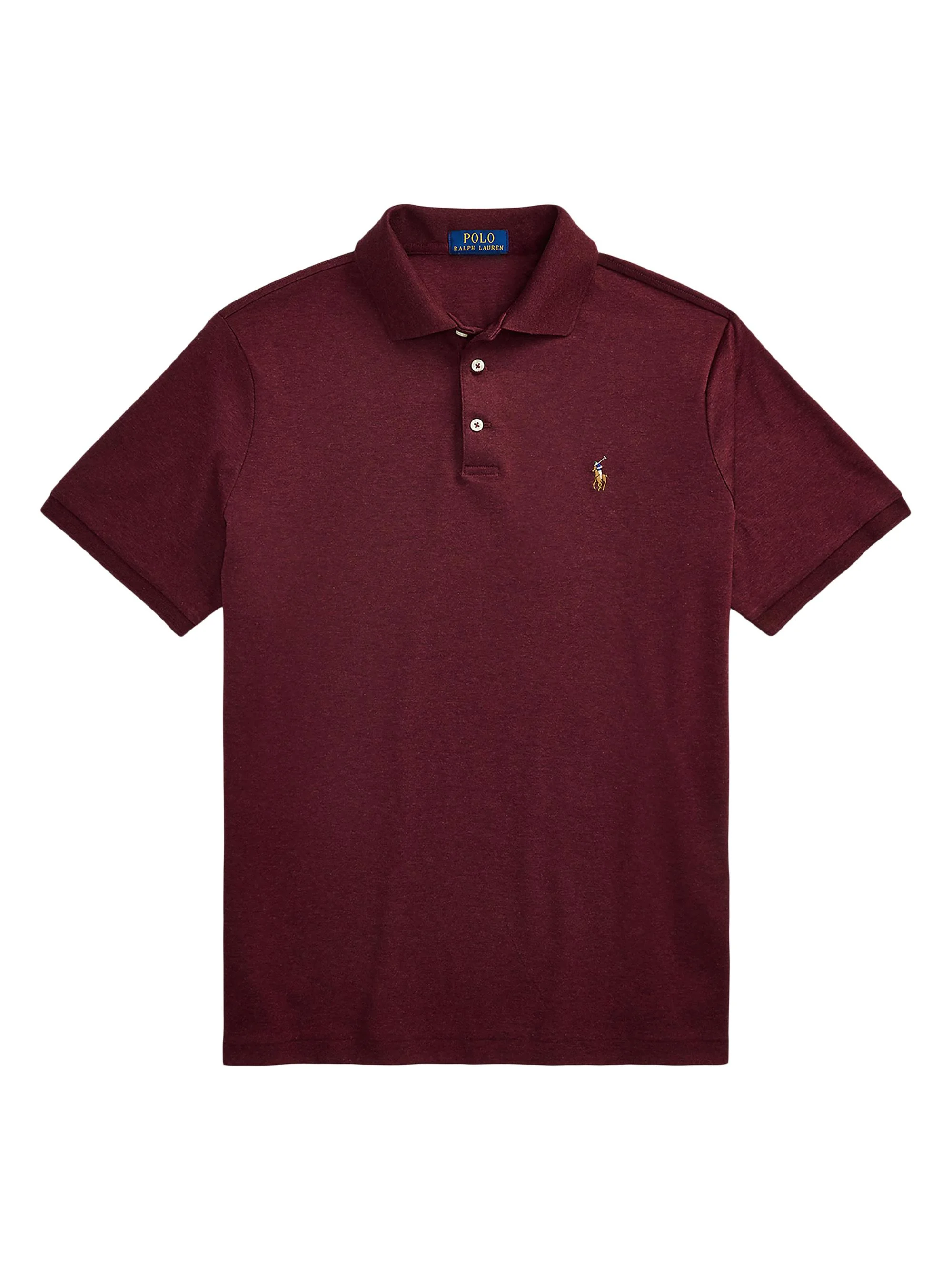 Men's Cotton Polo Shirt - Spring Wine Heather - 1