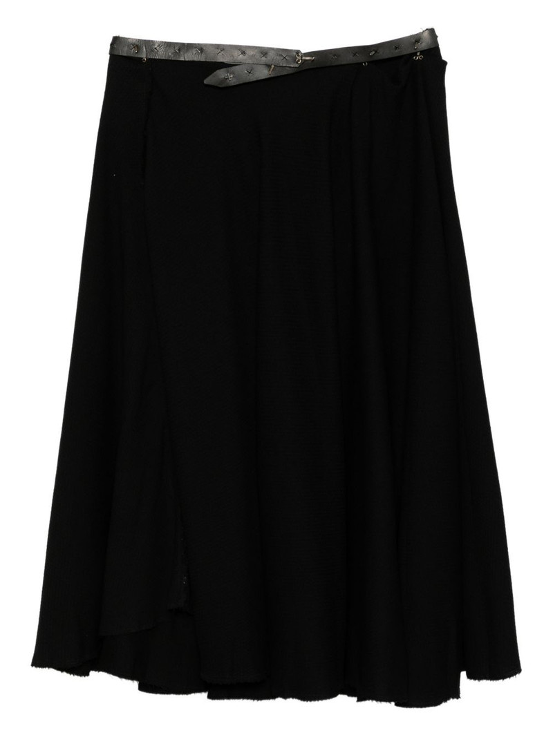 frayed A-line skirt 1