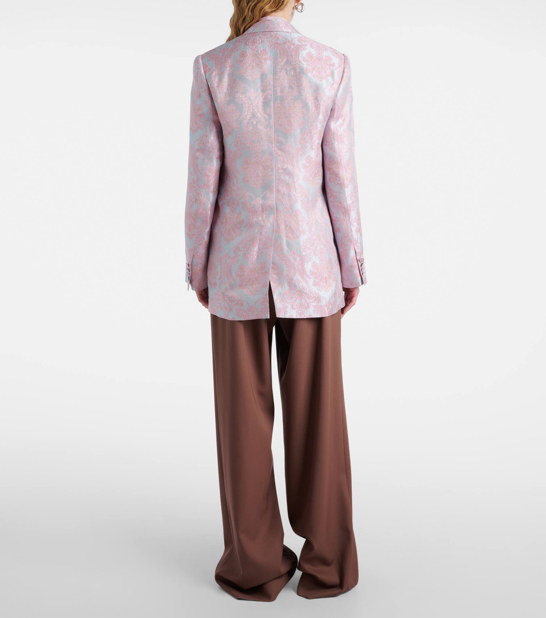 Floral jacquard blazer - 3