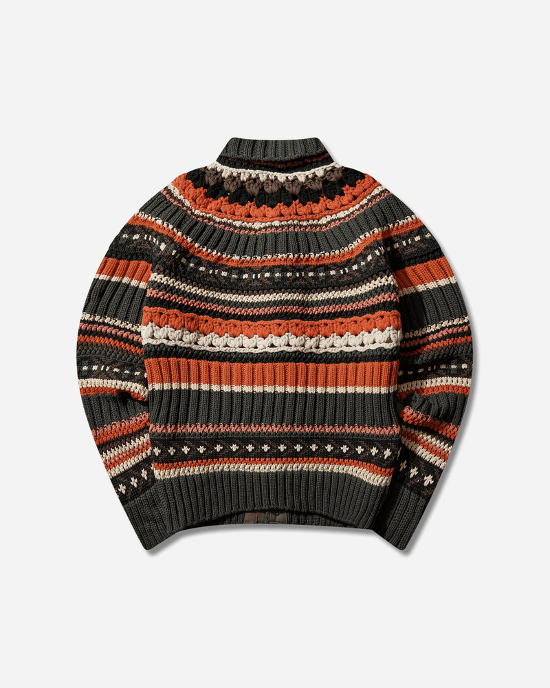 sacai Men's Mix Knit Blouson Khaki outlook