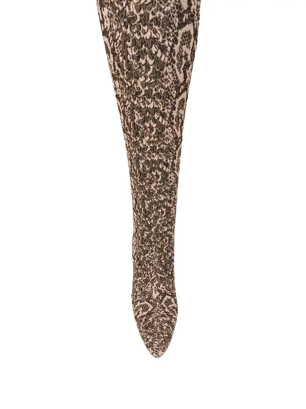 snakeskin-effect 110mm thigh-high boots - 4