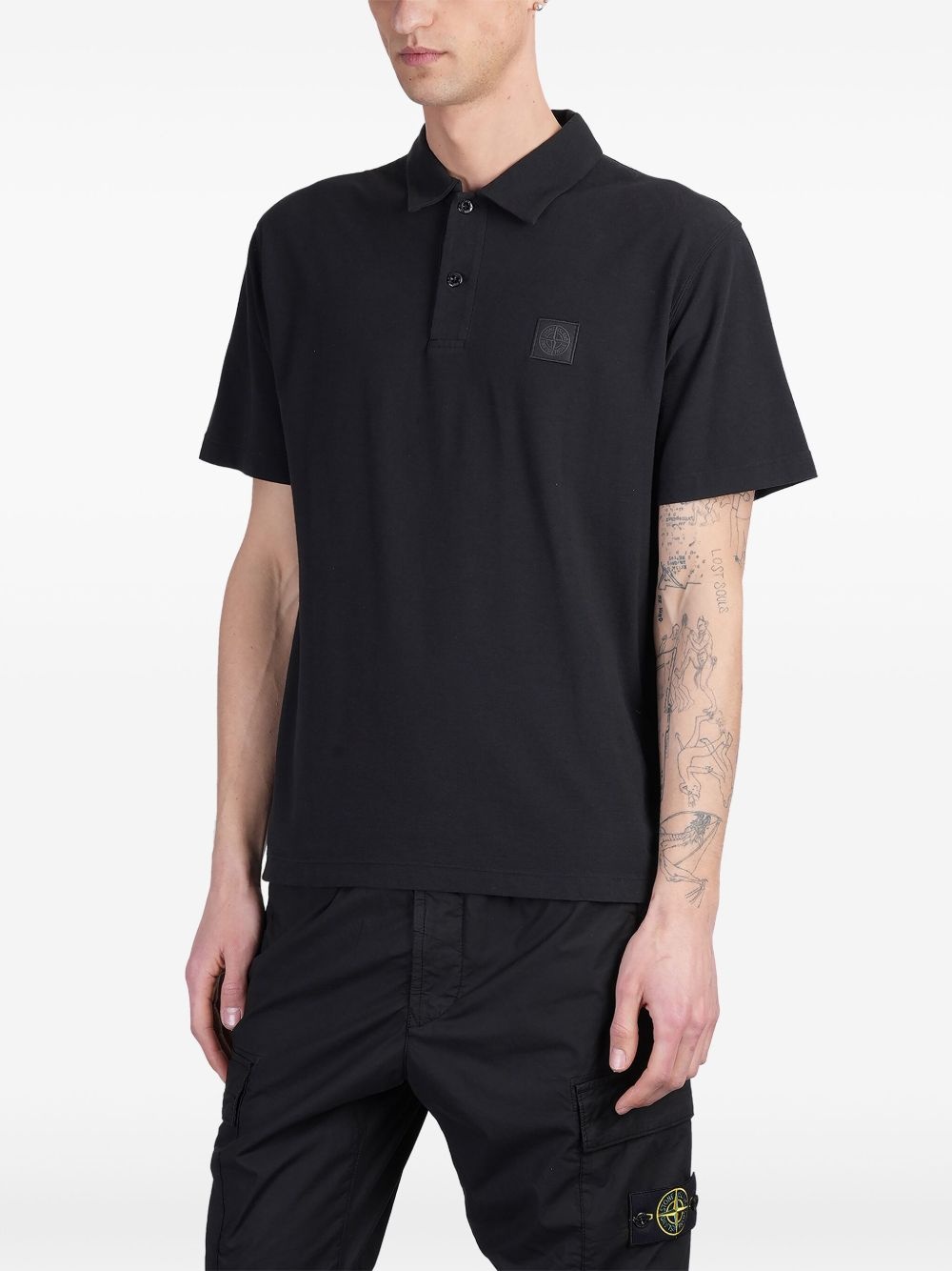 Compass-motif polo shirt - 3