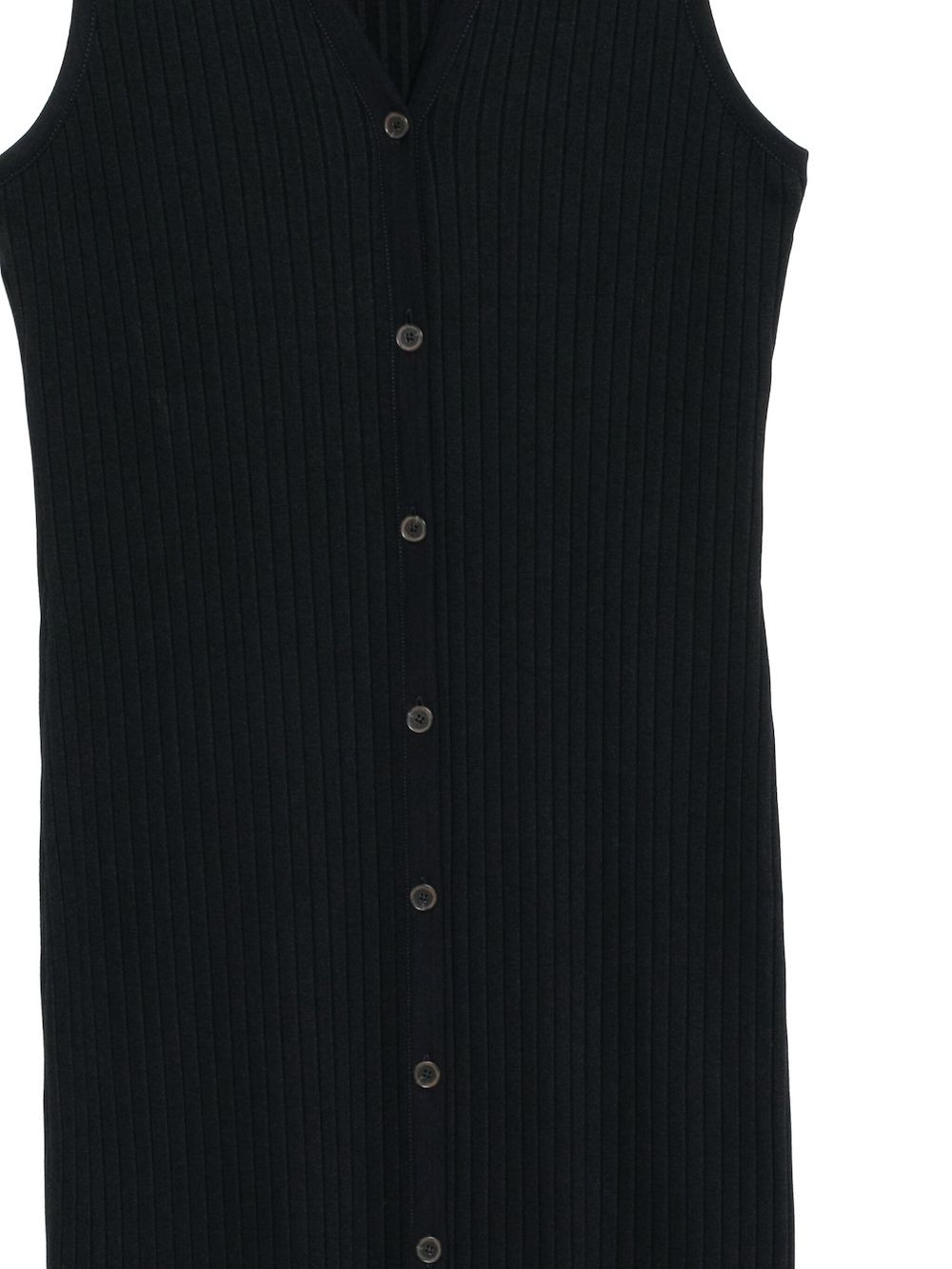 ribbed V-neck dress - 3