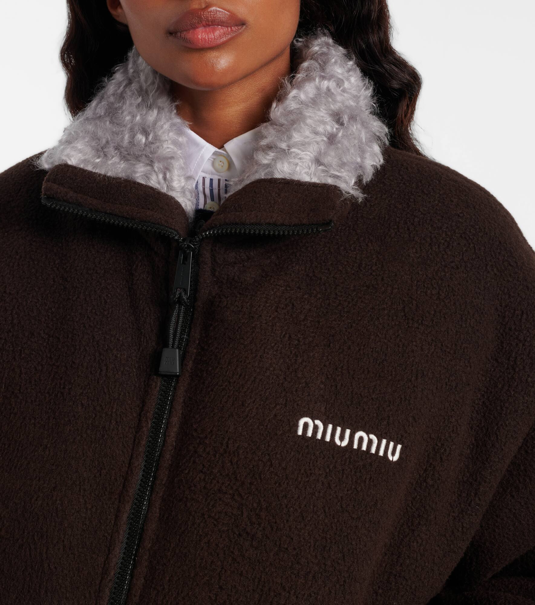 Logo gabardine bomber jacket - 4