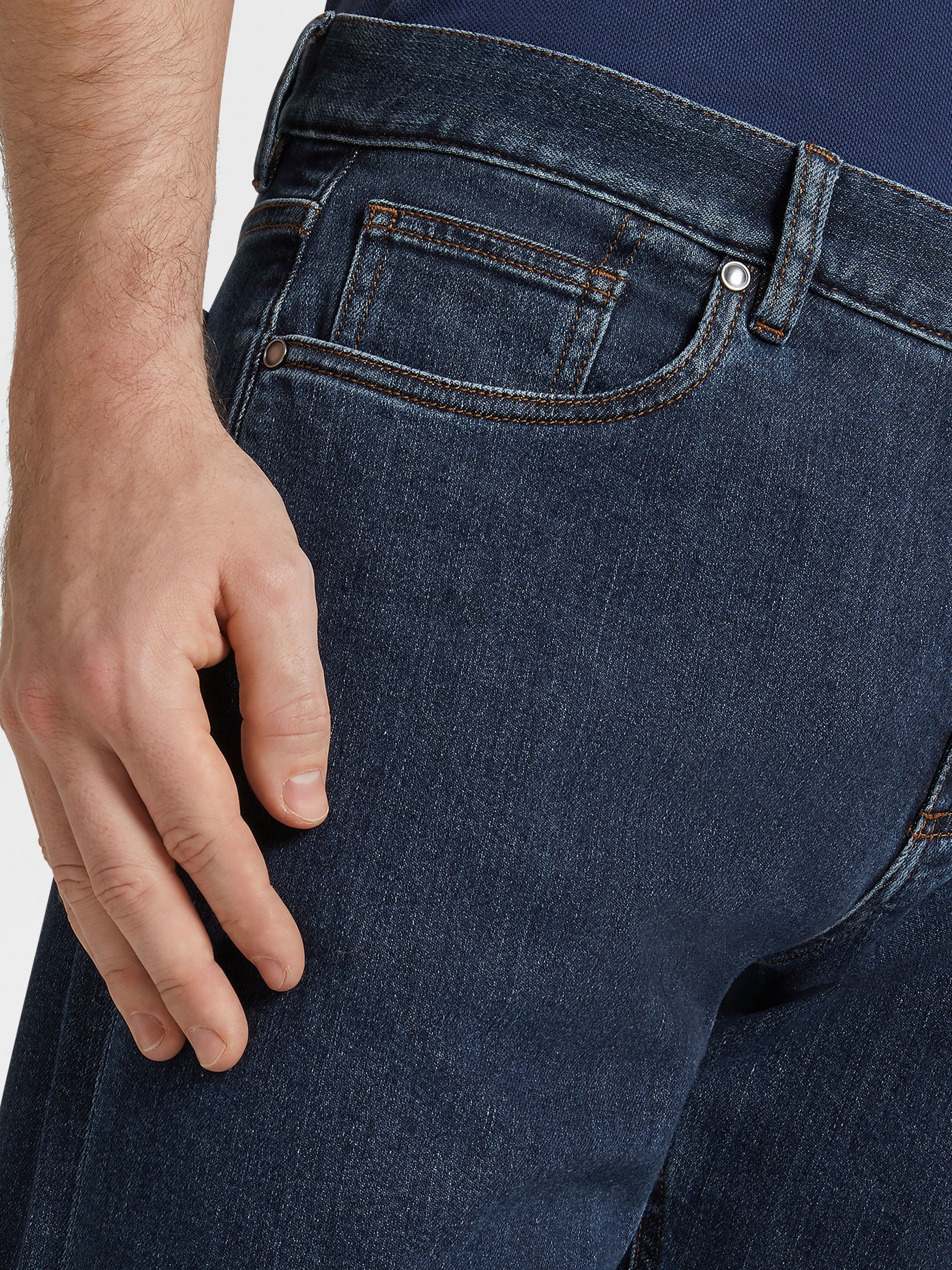 STRETCH COTTON 5-POCKET JEANS - 4