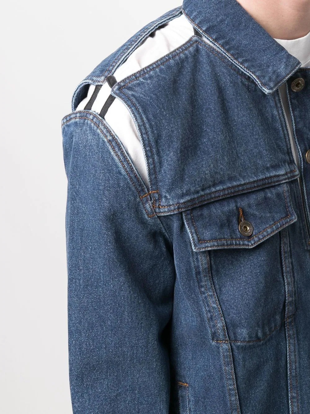 Peep Show cut-out denim jacket - 5