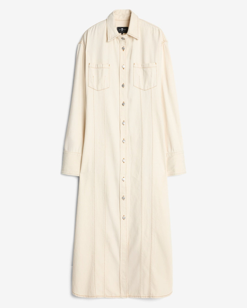 Denim Maxi Shirtdress in Solitary Star 1