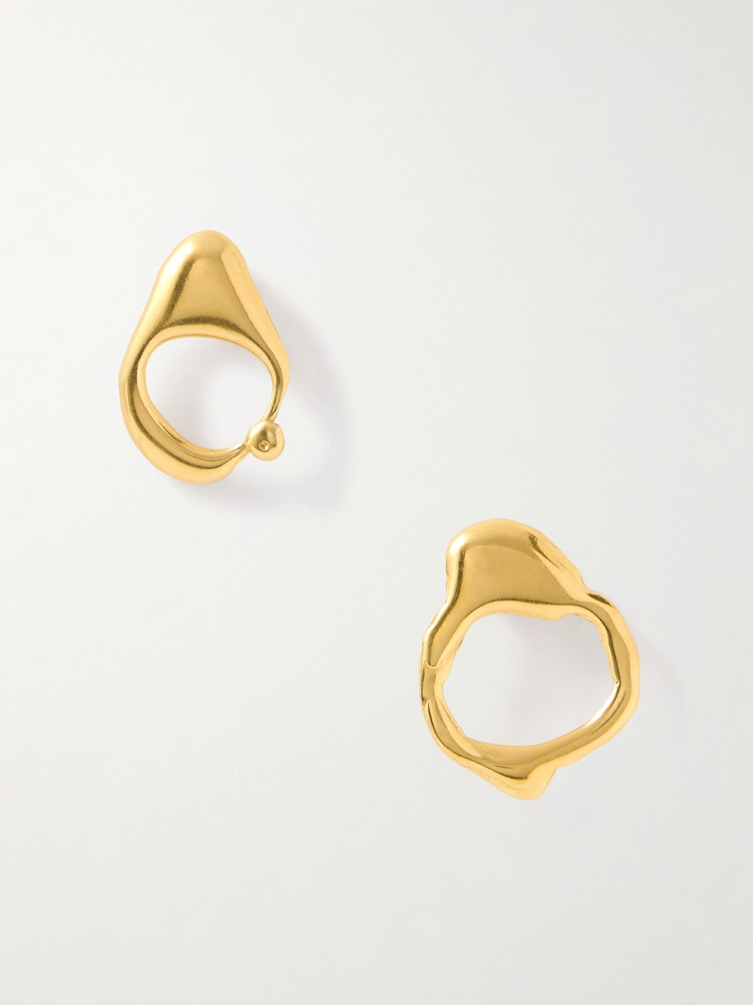 Droplet Mist gold-plated hoop earrings Gold - 1