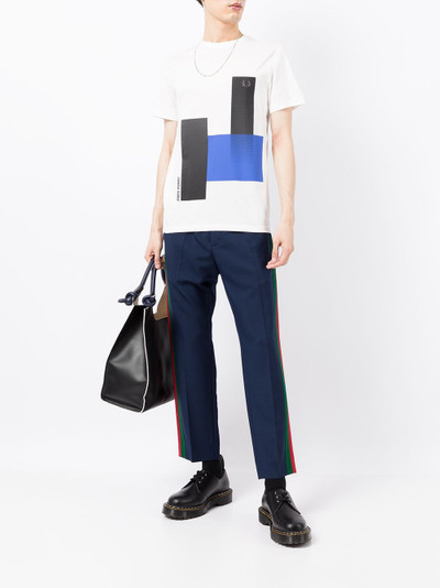 Fred Perry geometric-print logo T-shirt outlook