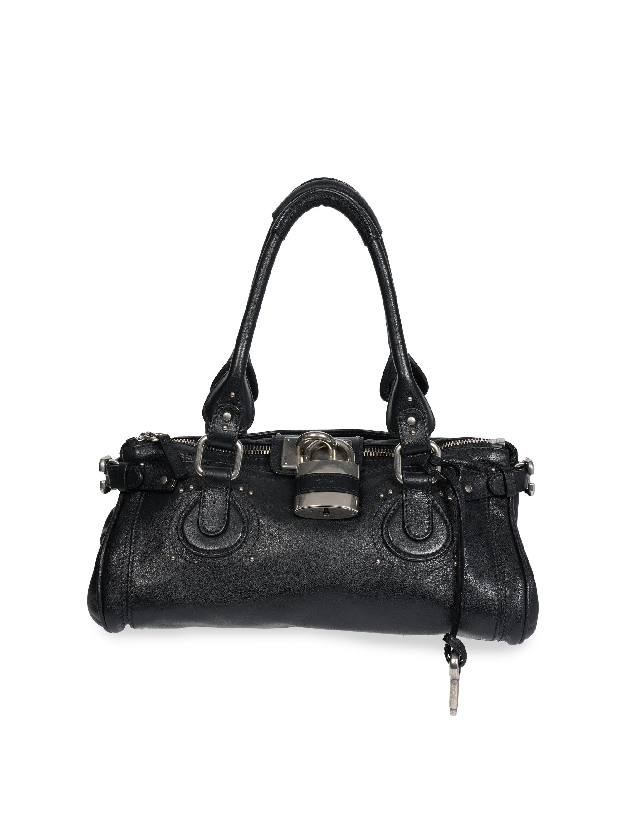 Women's Paddington Leather Shoulder Bag - Black - 1