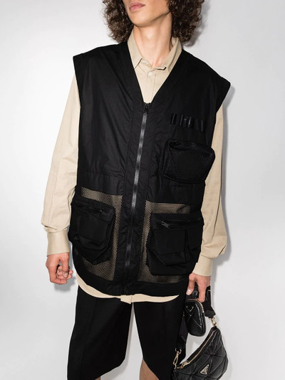 FENDI mesh zip-front gilet outlook