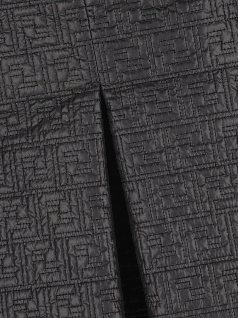 logo-pattern quilted short skirt 3