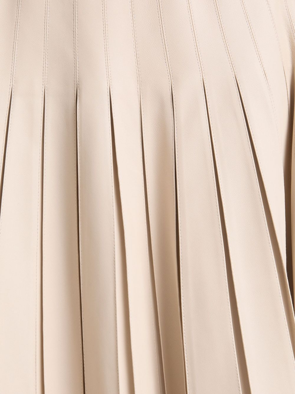 pleated leather midi skirt - 4