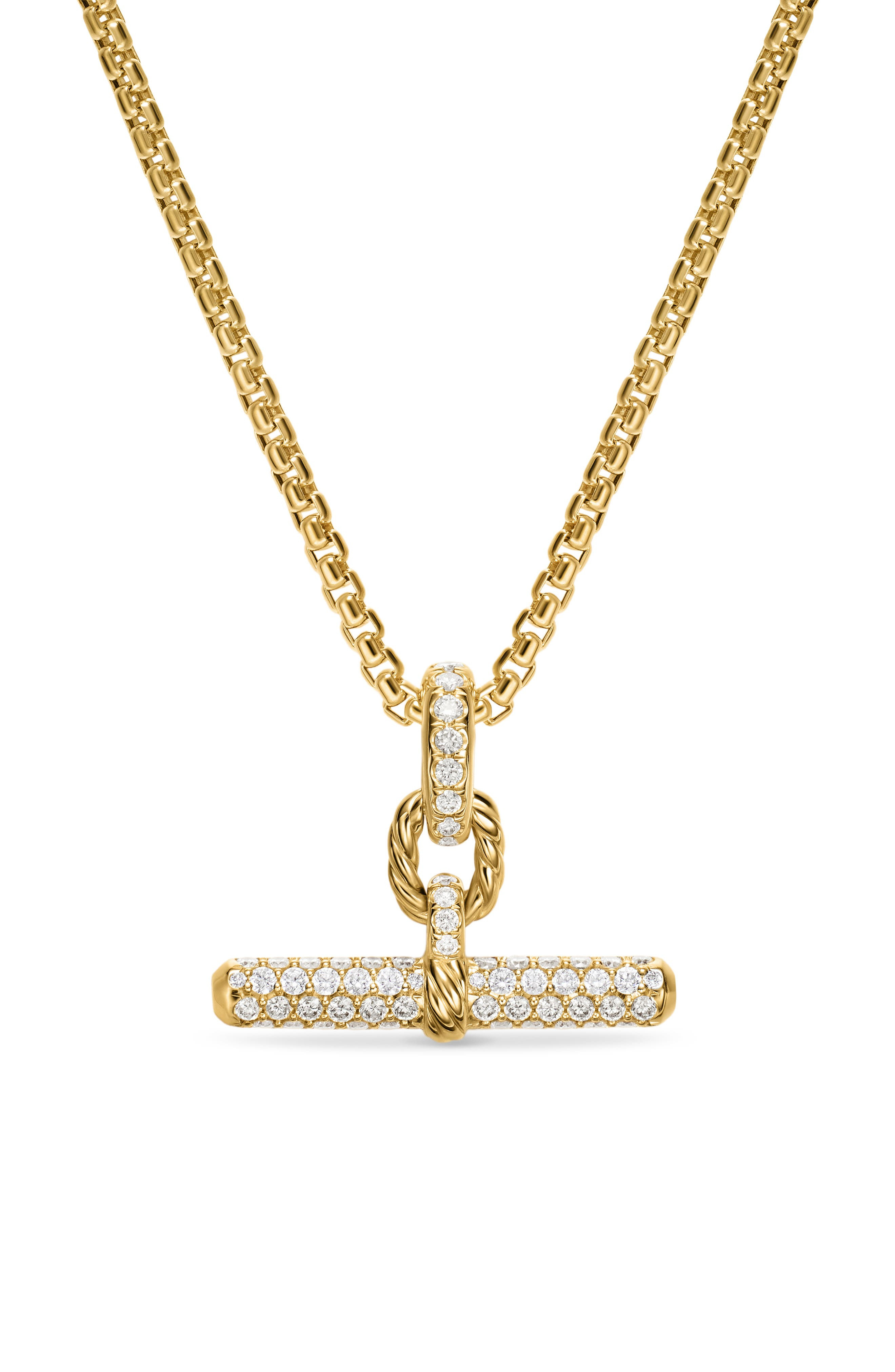 David Yurman Madison® Toggle Pendant in 18K Yellow Gold with Diamonds, 20.2mm in Diamond/Gold at Nor - 2