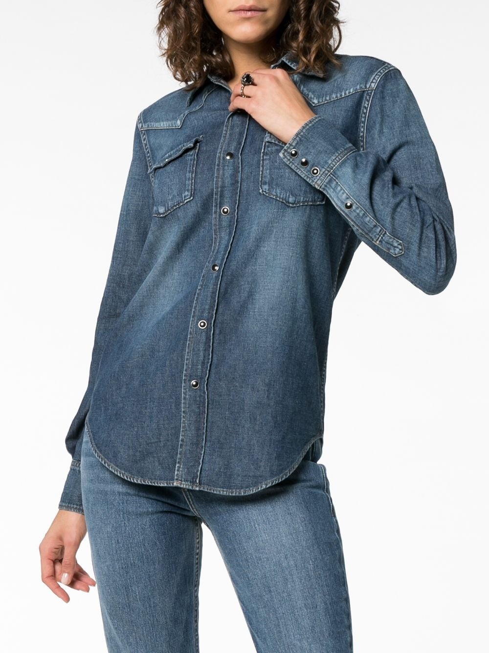 washed denim shirt - 3