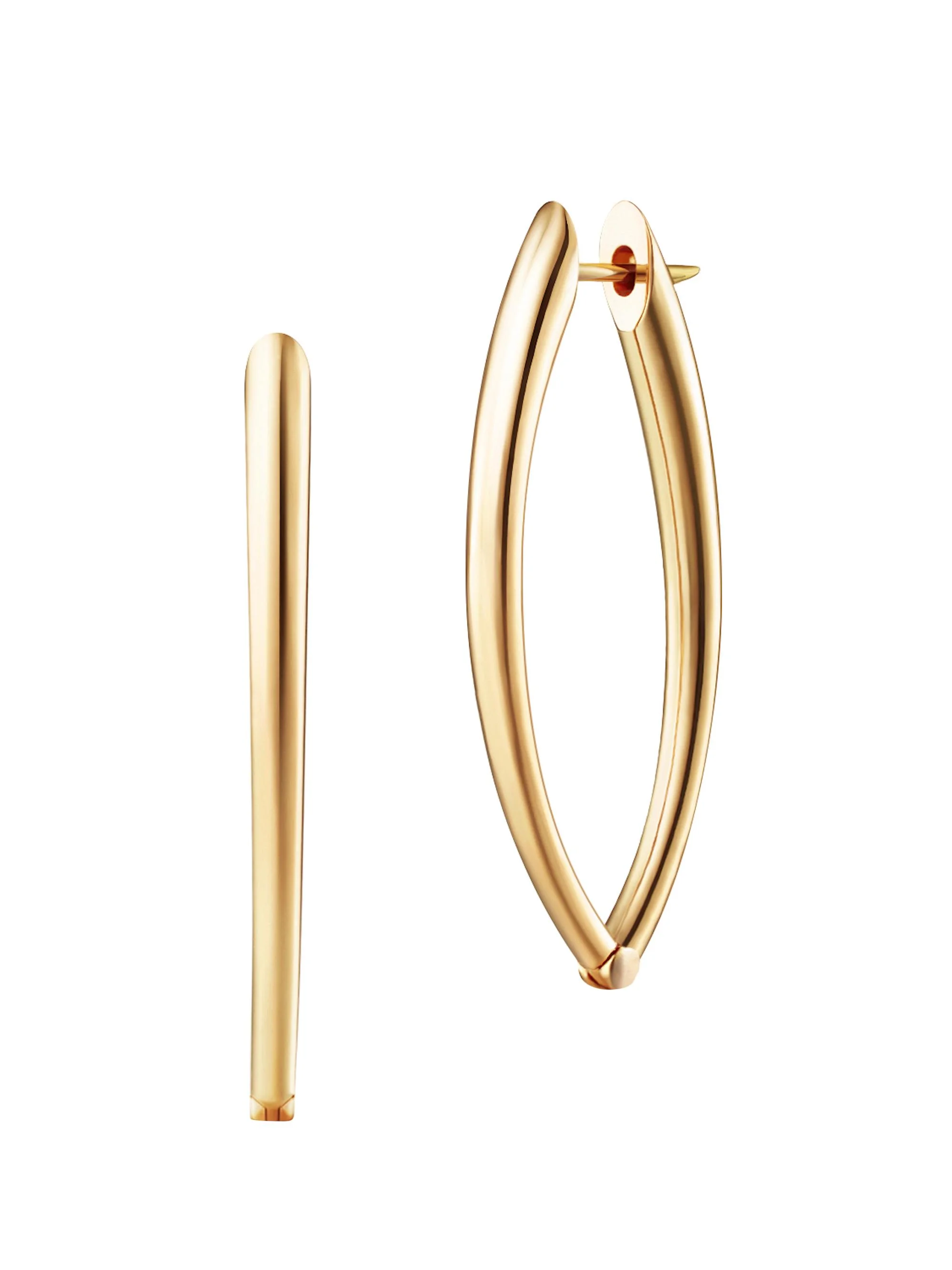 Women's Cristina 18K Yellow Gold Medium Marquise Hoop Earrings - Yellow Gold - 1
