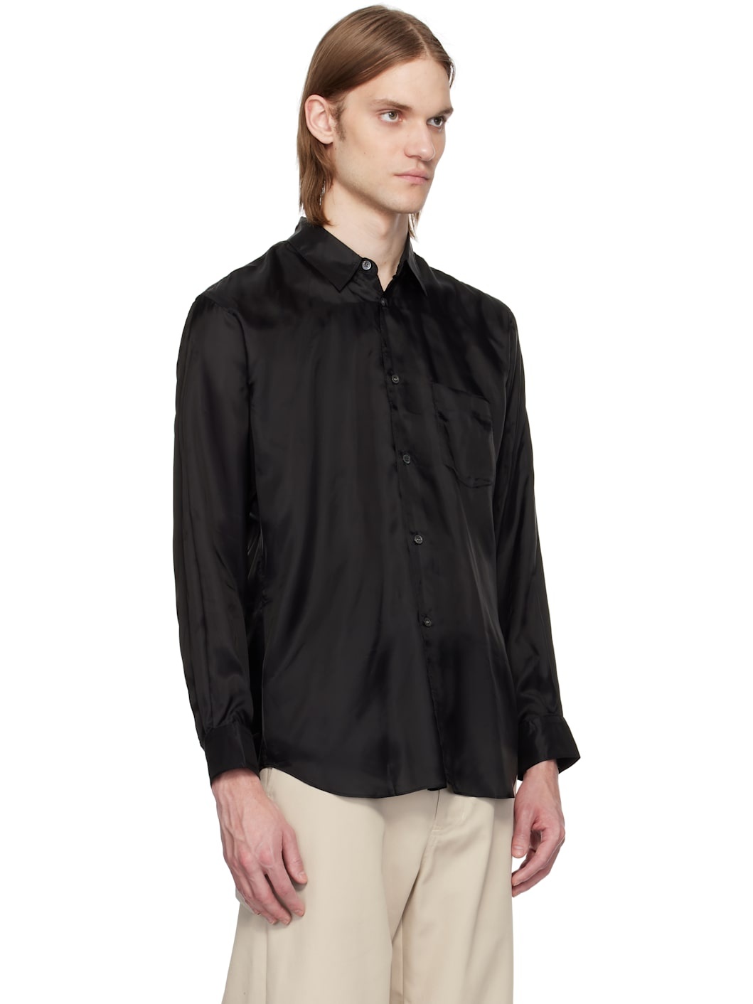 Black Plain Shape 2 Shirt - 2