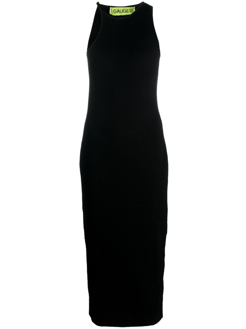 Altea asymmetric ribbed-knit midi dress 1