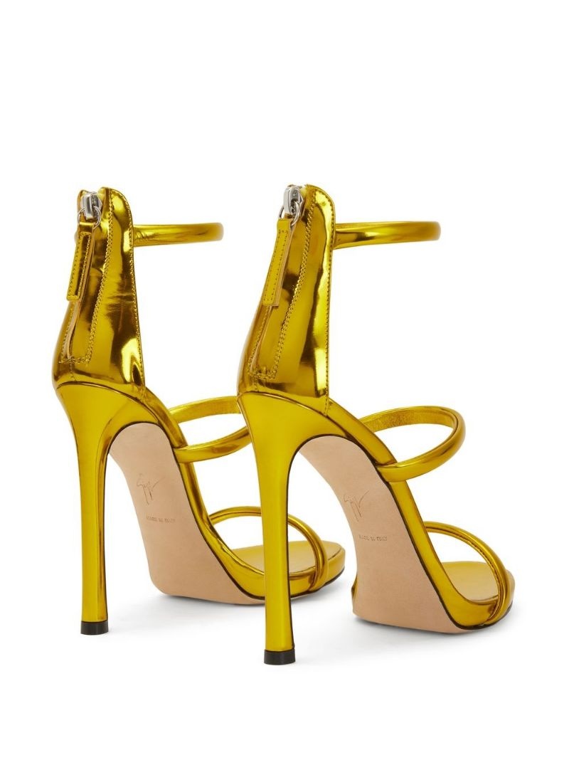 metallic-effect high-heeled sandals - 3