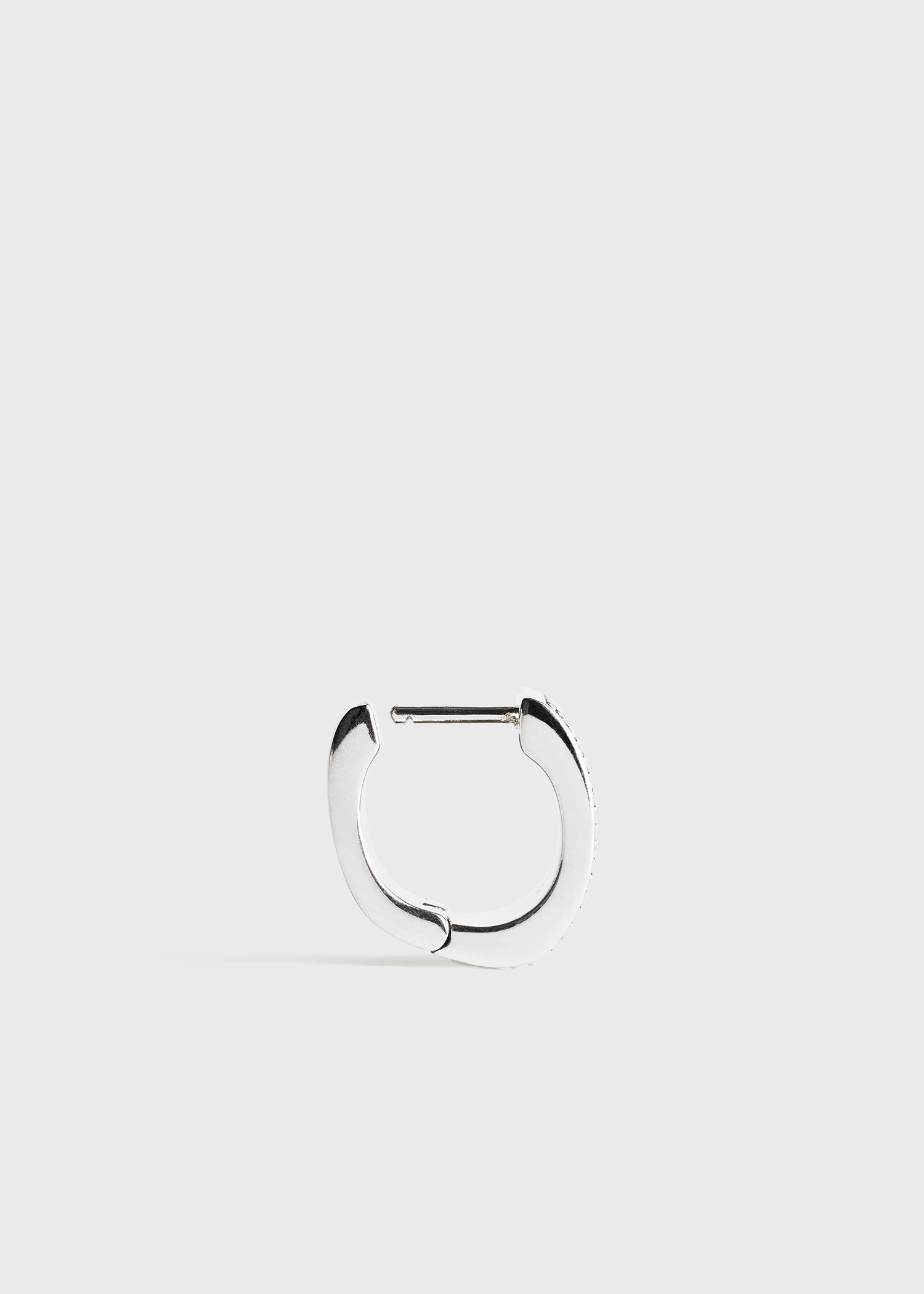 Signature pavé hoops silver - 6