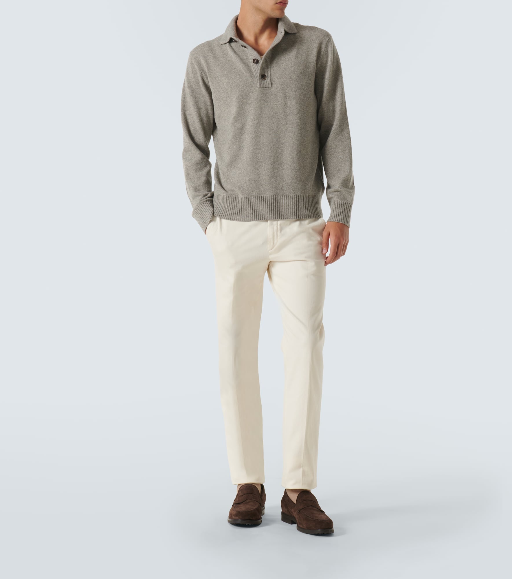 Wool and cashmere polo sweater - 2