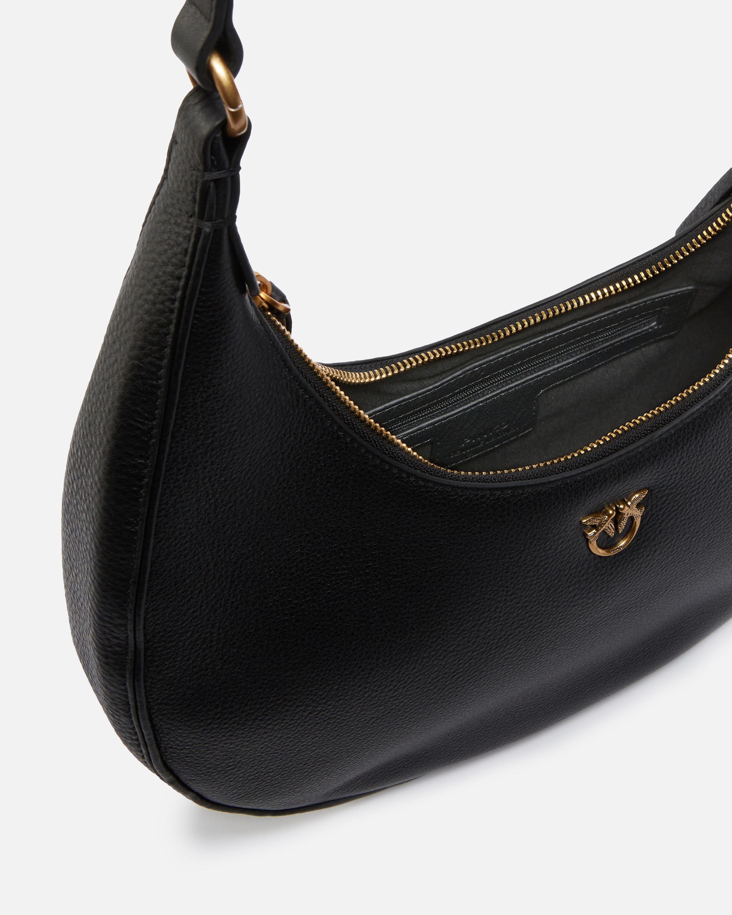 LARGE TUMBLED LEATHER SHOULDER BAG WITH CHAIN - 4