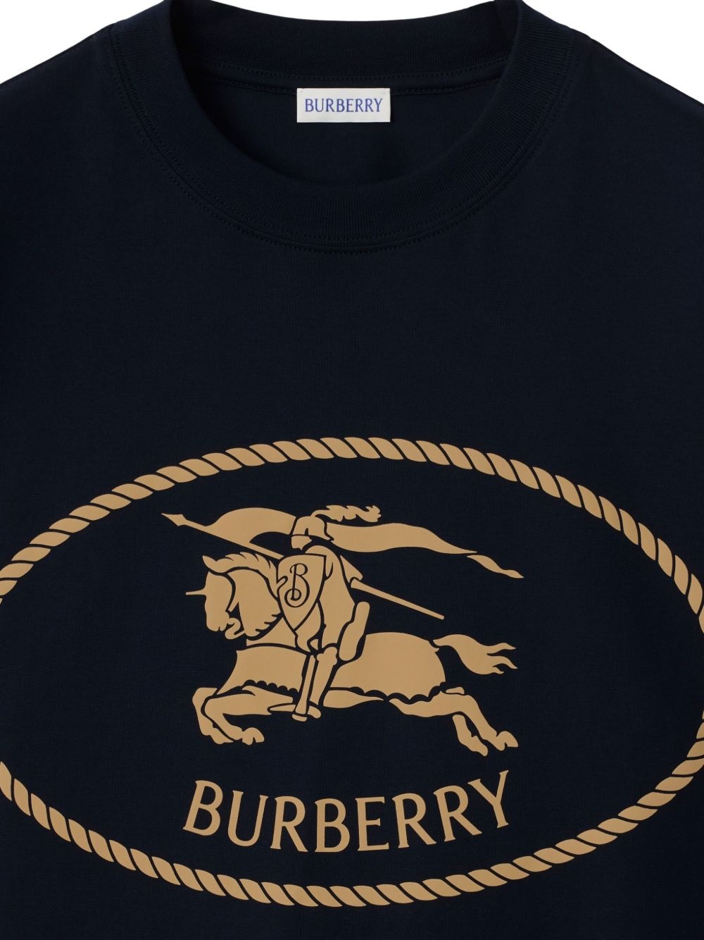 Knight-stamp cotton T-shirt - 5