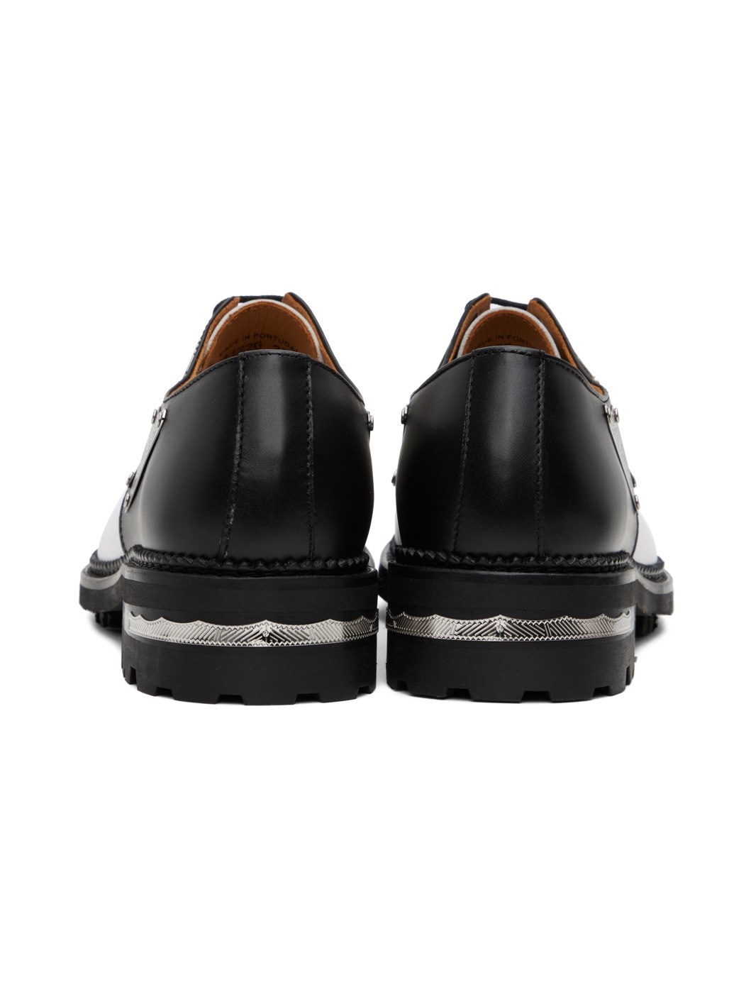 Black & White Metal Plate Oxfords - 2