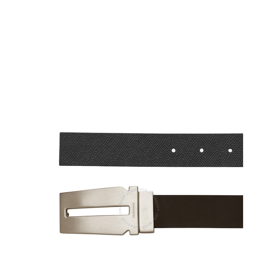 Ferragamo Reversible Adjustable Gancini Calfskin Belt - 2