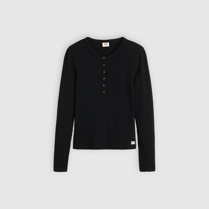 DRY GOODS WOMEN'S WAFFLE HENLEY 1