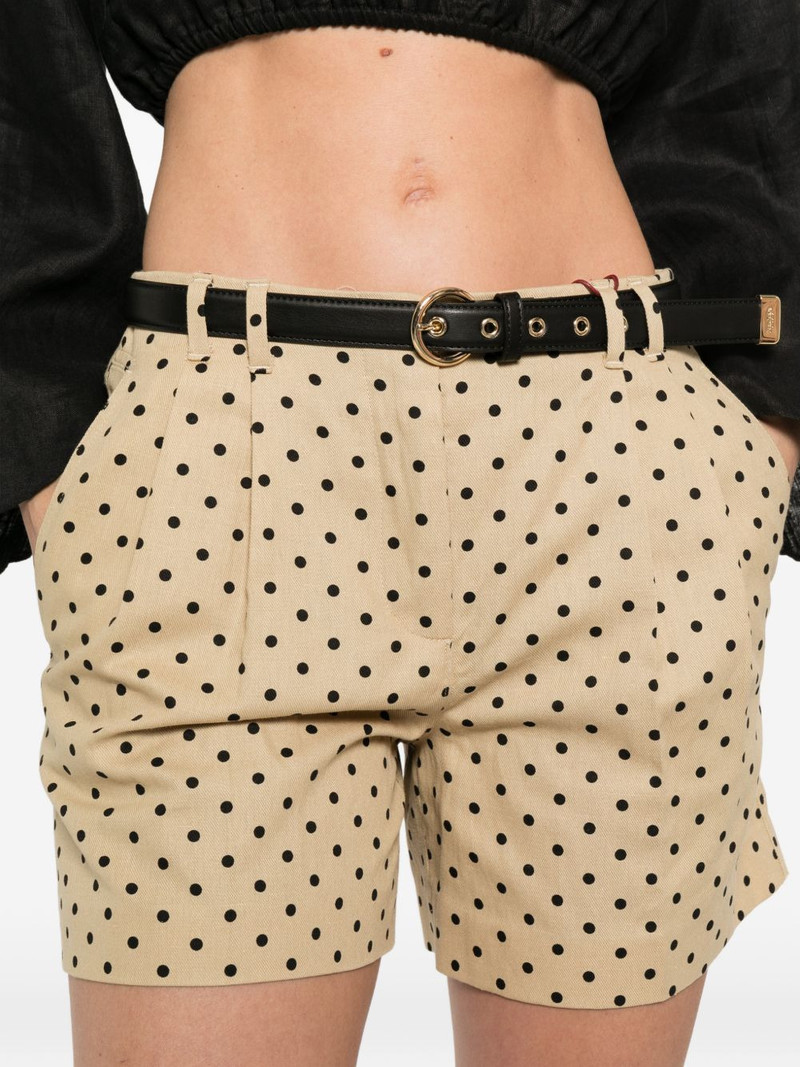 polka-dot belted shorts 5
