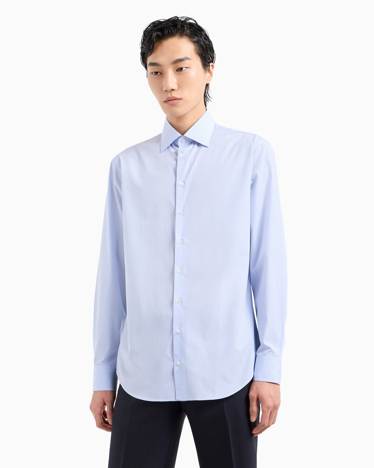 Regular-fit shirt made from micro-woven cotton - 4