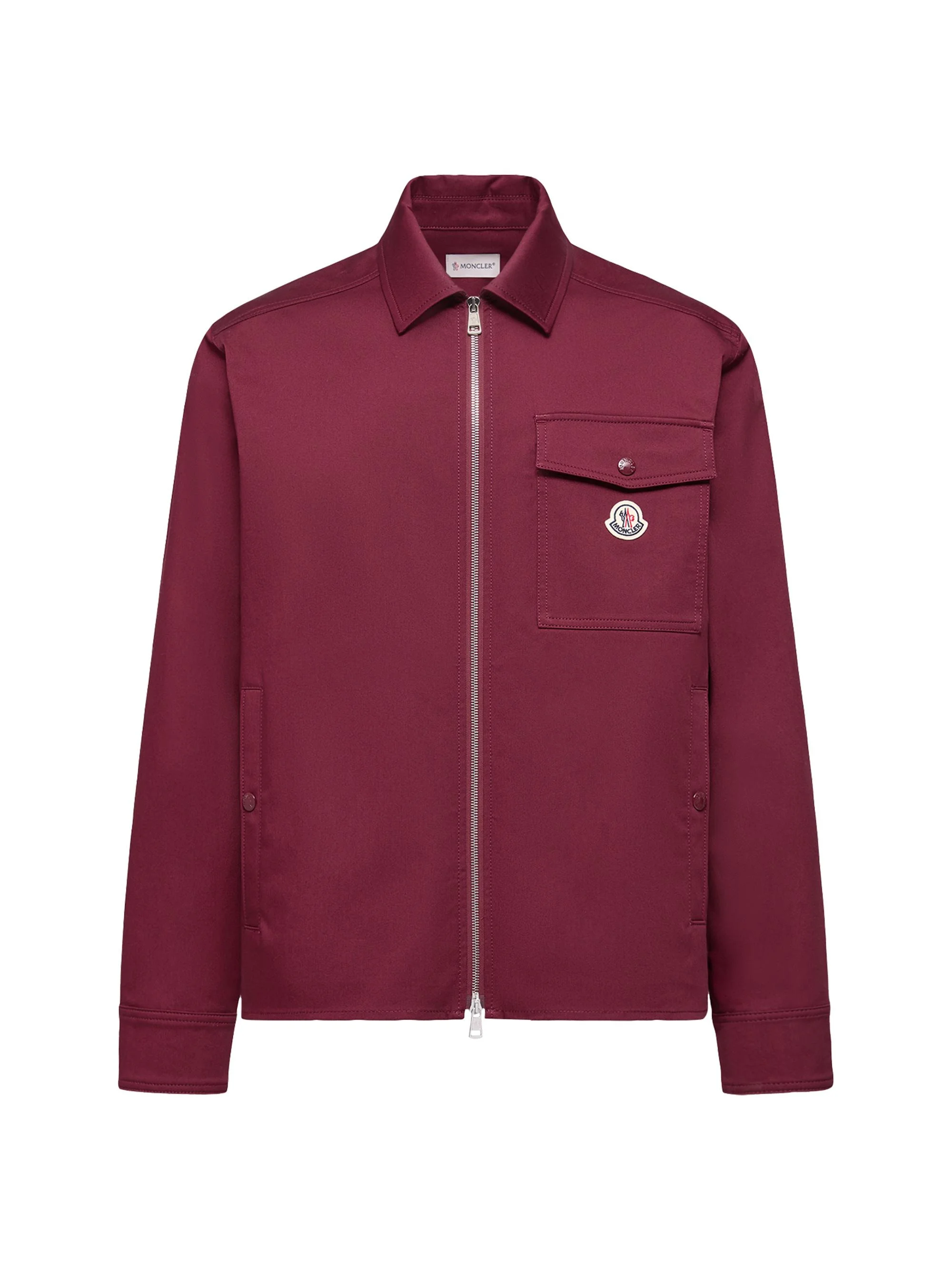 Men's Jacket in Cotton Gabardine - Burgundy - 1