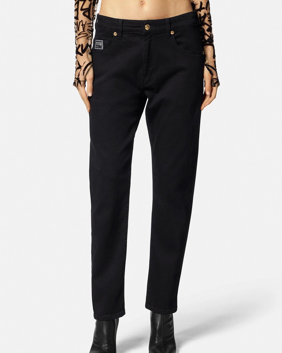 Logo Embroidered Jeans - 3