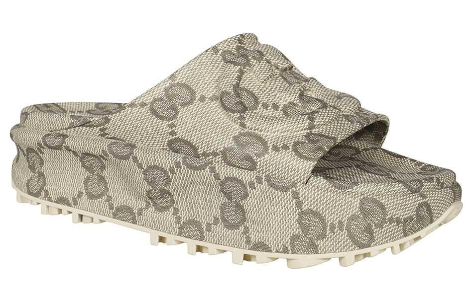 (WMNS) Gucci slide sandal with Interlocking G 'Beige' 725539-JAAC6-9742 - 3